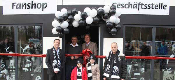 Exterior of Sandhausen's club shop