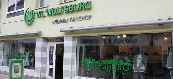 Exterior of Wolfsburg's club shop